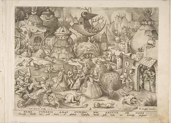 Pride (Superbia) from The Seven Deadly Sins, 1558. Creator: Pieter van der Heyden