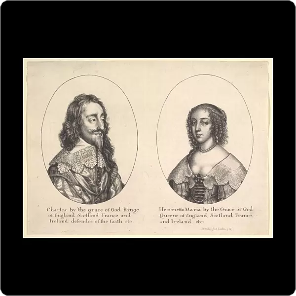 Charles I and Henrietta Maria, 1641. Creator: Wenceslaus Hollar