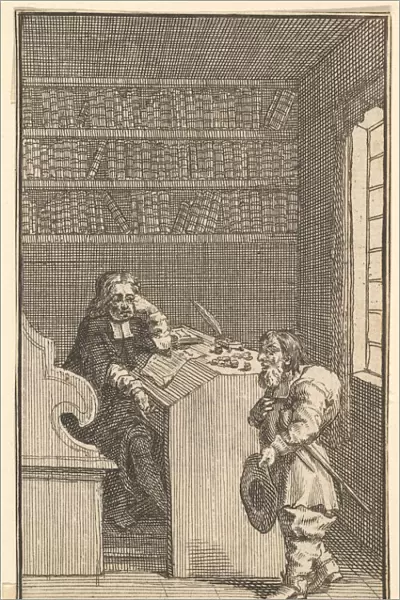 Hudibras and the Lawyer (Seventeen Small Illustrations for Samuel Butlers Hudibras, no