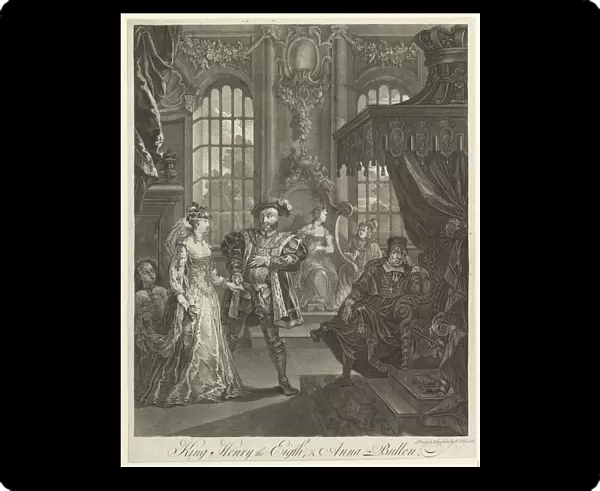 King Henry the Eighth and Anna Bullen, ca. 1728. Creator: William Hogarth