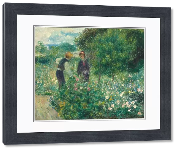 Picking Flowers, 1875. Creator: Pierre-Auguste Renoir