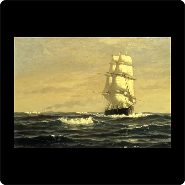 Sailing Ship--off Coast of Maine, 1876. Creator: William E. Norton