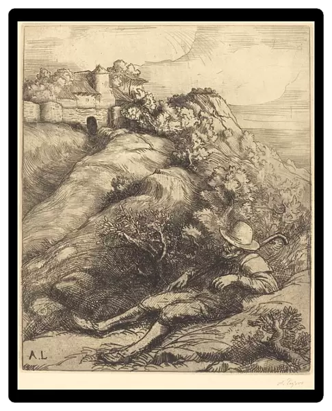 Sleeping Shepherd (Le repos du berger). Creator: Alphonse Legros