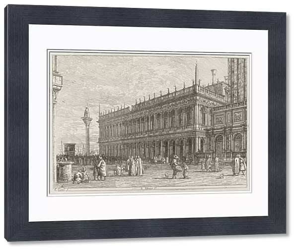 La libreria. V. [upper left], in or before 1742. Creator: Canaletto