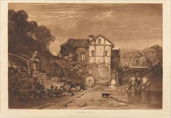 Water Mill, published 1812. Creator: JMW Turner