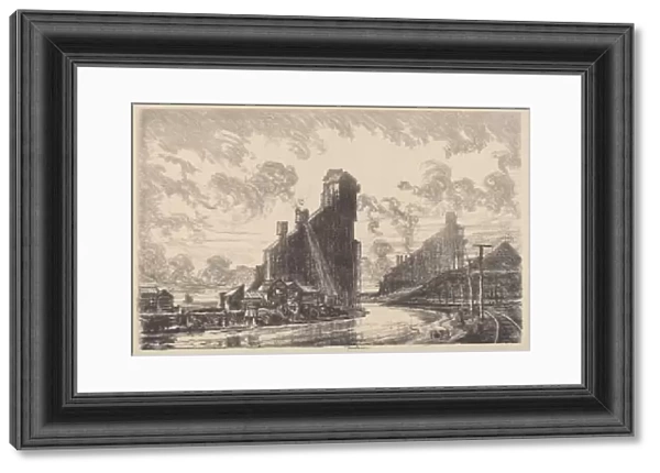 Coal Breaker on the River, 1910. Creator: Joseph Pennell