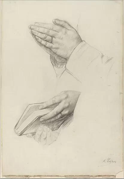 Two Studies of Hands. Creator: Alphonse Legros