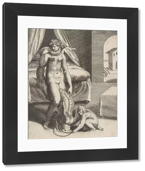 Neptune and Melanthe, from The Loves of the Gods, ca 1531-76. Creator: Giulio Bonasone