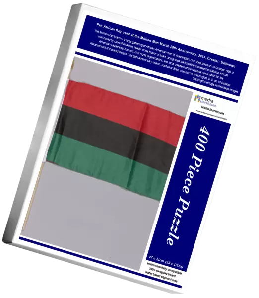 Pan African flag used at the Million Man March 20th Anniversary, 2015. Creator: Unknown