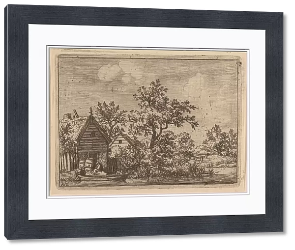 Two Casks in Front of a Cottage, probably c. 1645  /  1656. Creator: Allart van Everdingen