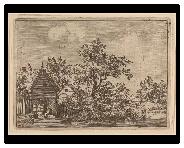 Two Casks in Front of a Cottage, probably c. 1645  /  1656. Creator: Allart van Everdingen