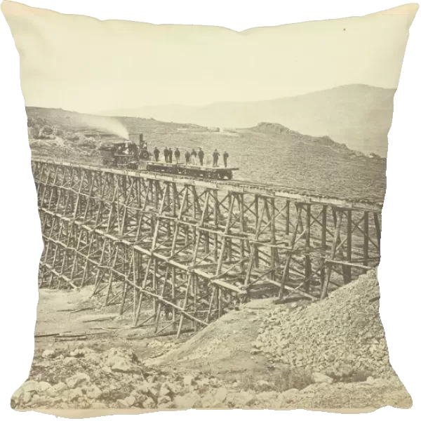 Trestle Work, Promontroy Point, Salt Lake Valley, 1868  /  69. Creator: Andrew Joseph Russell