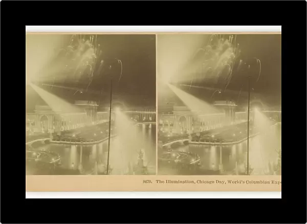 The Illumination, Chicago Day, Worlds Columbian Exposition, 1893. Creator: BW Kilburn