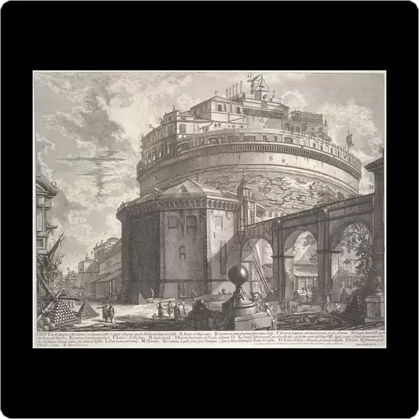 View of the Mausoleum of the Emperor Hadrian (now called Castel S. Angelo)... ca. 1756