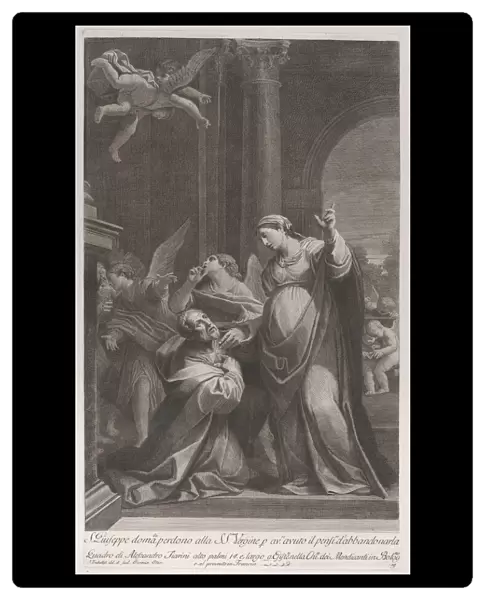 Saint Joseph asking the Virgins pardon for having thought of deserting her... 1760-1800