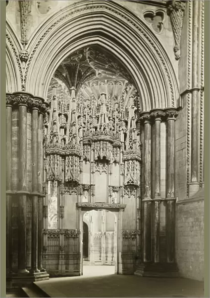 Ely Cathedral: Bishop Alcocks Chapel from Reho-Choir, 1891