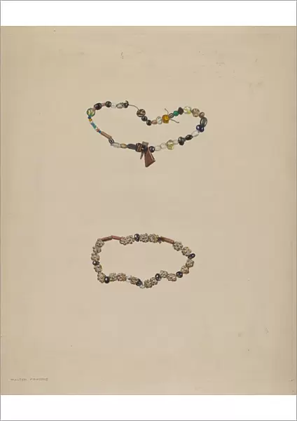 Trade Beads, c. 1936. Creator: Walter Praefke