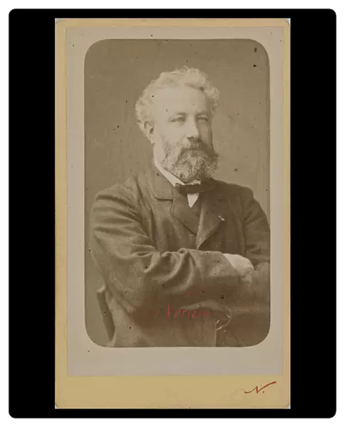 Portrait of Jules Verne (1828-1905), c. 1870. Creator: Photo studio Nadar