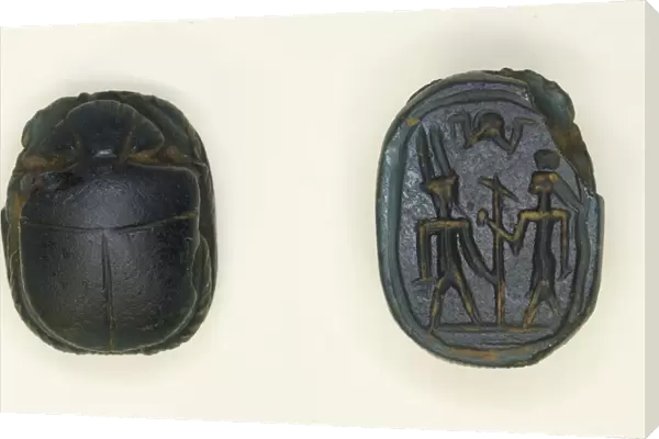 Scarab: Two Standing Deities, Egypt, New Kingdom, Dynasties 18-20 (about 1550-1069 BCE)