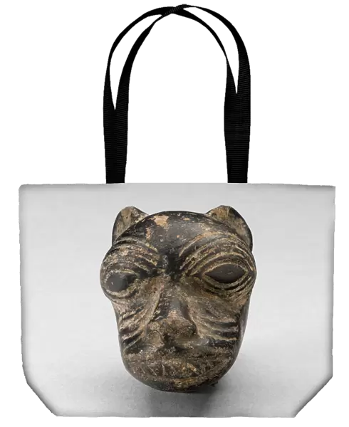 Fragment from a Blackware Vessel in the Form of a Puma Head, A. D. 1000  /  1400