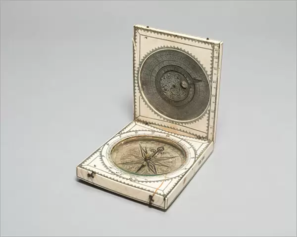 Portable Diptych with Compass, Sundial, and Perpetual Calendar, France, 1660  /  80