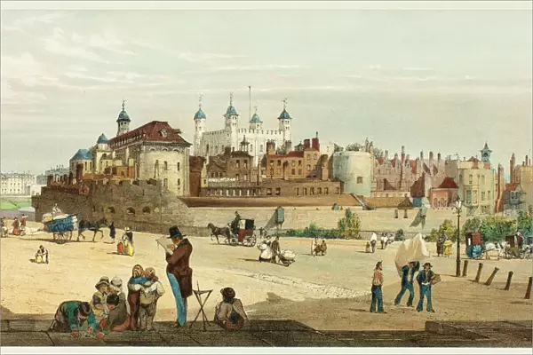 The Tower and Mint from Great Tower Hill, plate two from Original Views of London as It