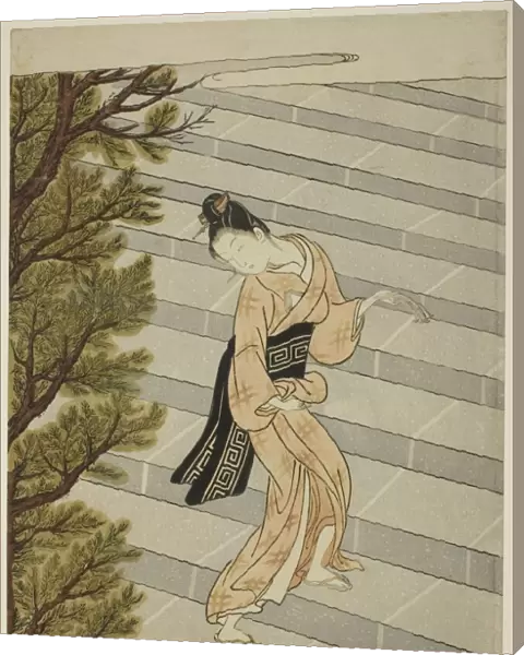 Climbing the steps one hundred times, c. 1765. Creator: Suzuki Harunobu
