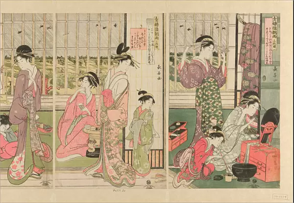 Rain the Morning After in the Pleasure Quarter (Seiro kinuginu no ame), c. 1795