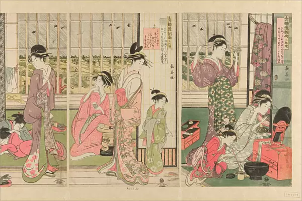 Rain the Morning After in the Pleasure Quarter (Seiro kinuginu no ame), c. 1795