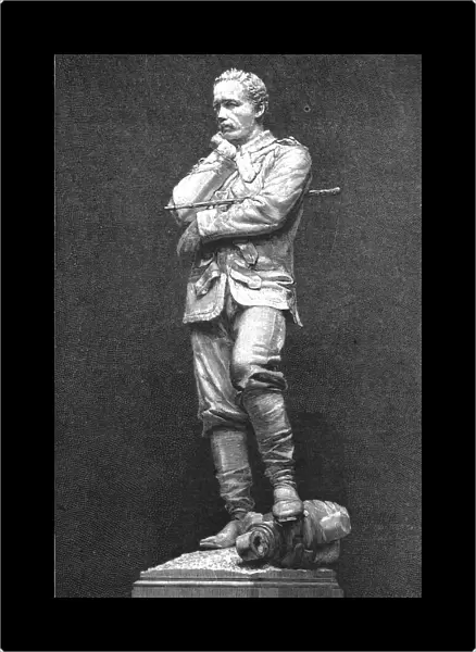 The new statue of the late General Gordon in Trafalgar Square, 1888. Creator: Unknown