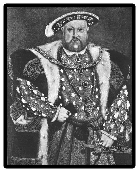 'King Henry VIII. ';from the picture by Hans Holbein c. 1550, 1890. Creator: Unknown