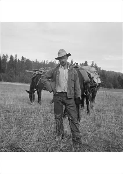 Basque sheep herder who speaks broken English... Adams County, Idaho, 1939. Creator: Dorothea Lange