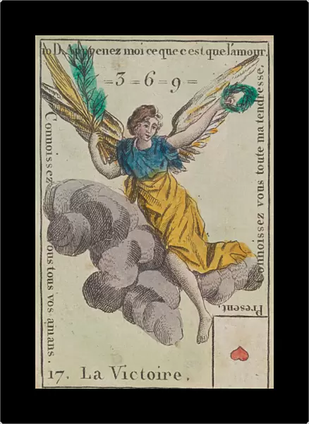 La Victoire from Playing Cards (for Quartets) Costumes des Peuples Etrangers, 1700-... 1700-1799. Creator: Anon