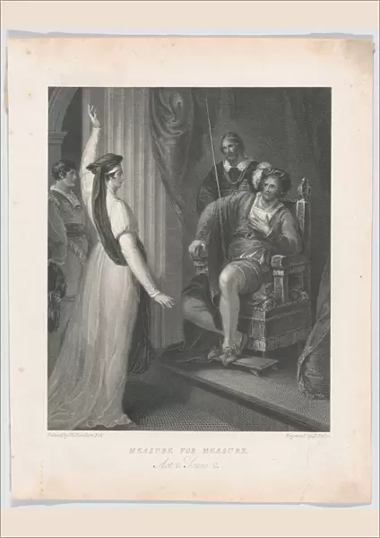Isabella and Angelo (Shakespeare, Measure for Measure, Act 2, Scene 2), 1794. 1794. Creator: James Fittler