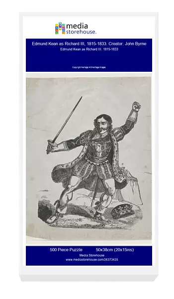 Edmund Kean as Richard III, 1815-1833. Creator: John Byrne