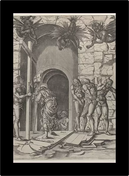 Christ descending into Limbo, 1566. Creator: Mario Cartaro
