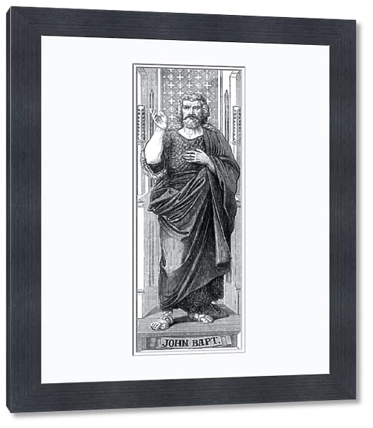Figures prepared by Baron von Hess for a painted window in Glasgow Cathedral: John the Baptist, 1862 Creator: Unknown