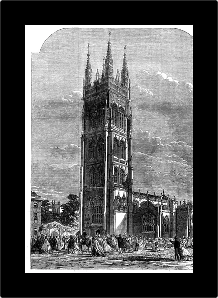 Inauguration of the new tower of St. Mary Magdelene's Church, Taunton, 1862. Creator: Unknown