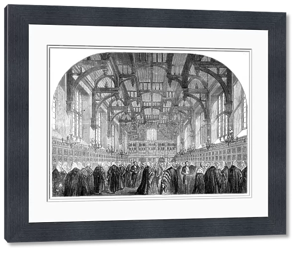 The Lord Chancellor receiving the Judges in the Middle Temple, 1862. Creator: Unknown