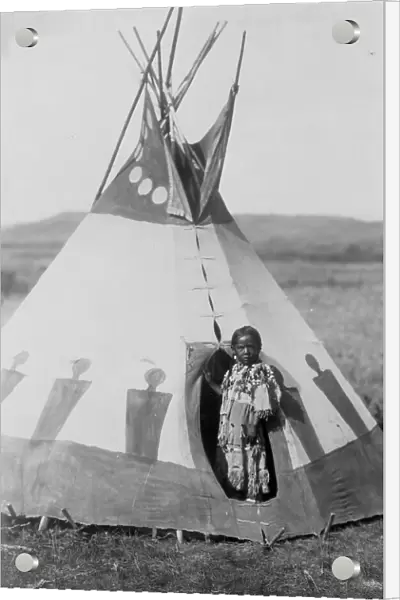 Crow Chief's Daughter, c1910. Creator: Edward Sheriff Curtis