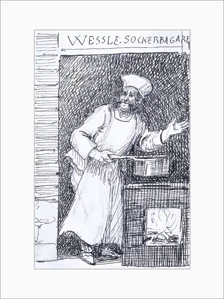 'Wessle, sugar baker'. Vaxholm, 1874. Creator: Fritz von Dardel. 'Wessle, sugar baker'. Vaxholm, 1874. Creator: Fritz von Dardel