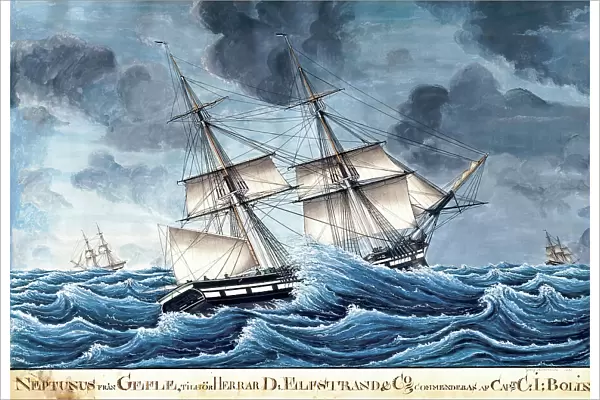 Neptune from Gefle, 1830. Creator: Ole Johnsen Seboy