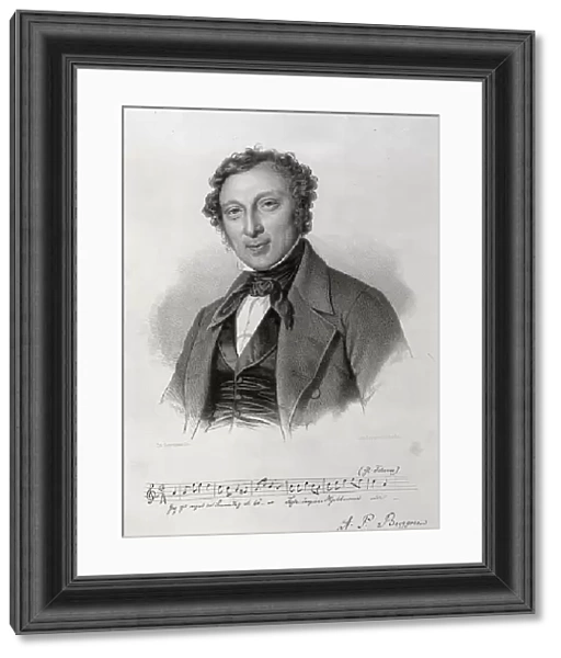 Portrait of the organist and composer Andreas Peter Berggreen (1801-1880), c. 1837. Creator: Baerentzen, Emilius Ditlev (1799-1868)