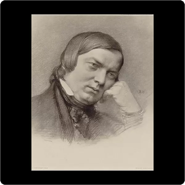 Portrait of the Composer Robert Schumann (1810-1856), 1859. Creator: Bendemann, Eduard (1811-1889)