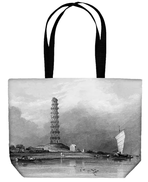 Chinese Pagodah, - Between Canton & Whampoa, 1834. Creator: Anthony Vandyke Copley Fielding. Chinese Pagodah, - Between Canton & Whampoa, 1834. Creator: Anthony Vandyke Copley Fielding