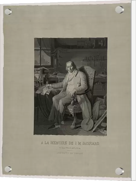 Portrait of Joseph Marie Jacquard (1752-1834), Lyon, 1839. Creator: Michel-Marie Carquillat