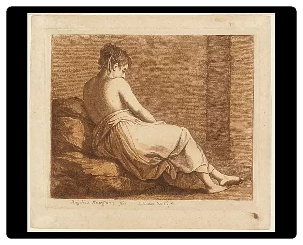 Reclining Girl Seen from the Back, 1780. Creator: Angelica Kauffman