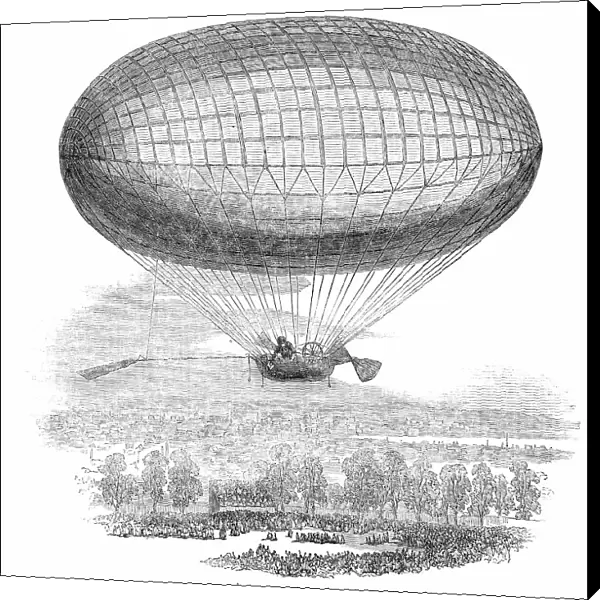 Ascent of Bell's Aerial Machine, from Vauxhall Gardens, 1850. Creator: Unknown