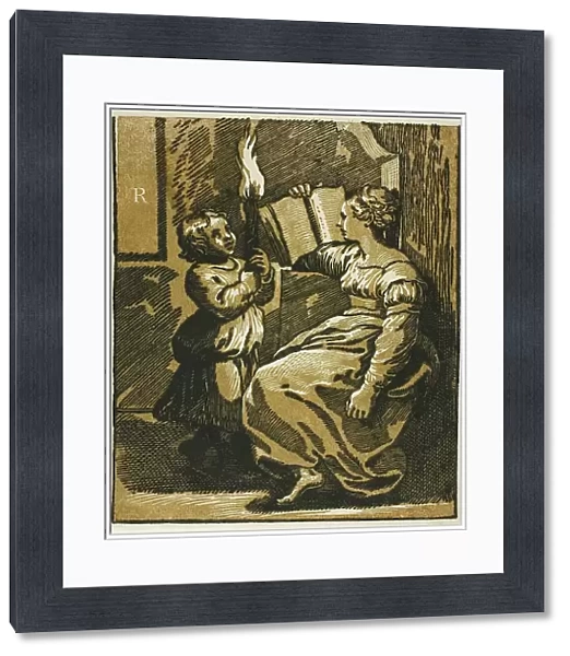The Sibyl and a Child Bearing a Torch, 1520-40. Creator: Unknown