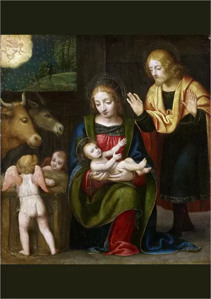 The Adoration of the Christ Child, 1524. Creator: Luini, Bernardino (ca. 1480-1532)
